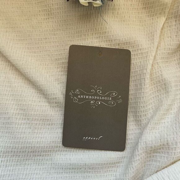 Anthropologie 9-H15 STCL Womens Large Layered Top Ivory Lagenlook Flowy NWT - Picture 10 of 12